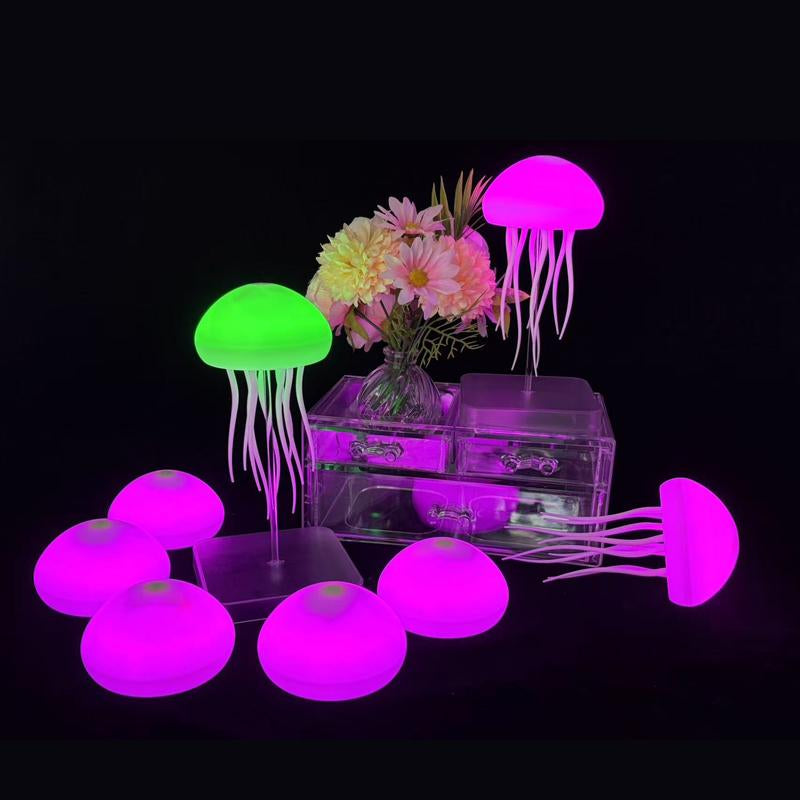 Enchanting Jellyfish LED Night Light - Rechargeable Table Lamp for Bedroom & Living Room Décor