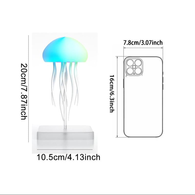 Enchanting Jellyfish LED Night Light - Rechargeable Table Lamp for Bedroom & Living Room Décor